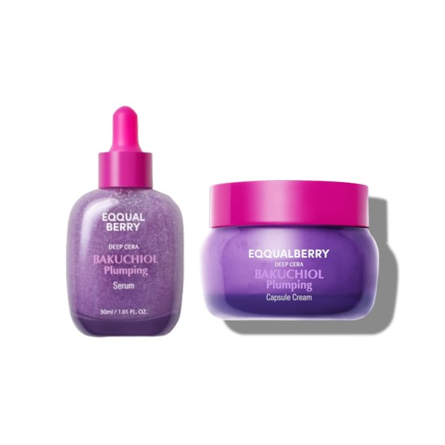 EQQUALBERRY - Bakuchiol Plumping Serum - 30ml (1szt.) X Capsule Cream - 50ml (1szt.) Set