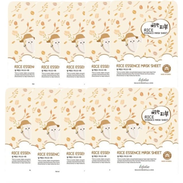 esfolio - Rice Essence Mask Sheet - 25ml (10szt.) Set