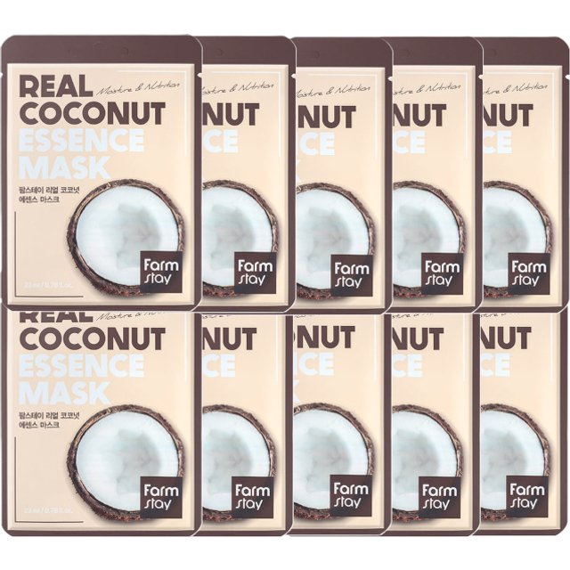 Farm Stay - Real Essence Mask - 1pc - Coconut (10ea) Set