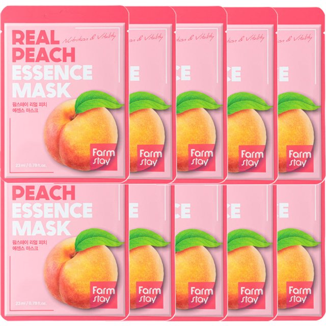 Farm Stay - Real Essence Mask - 1pc - Peach (10ea) Set