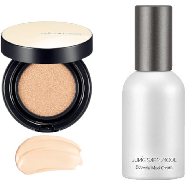 JUNGSAEMMOOL - Essential Skin Nuder Cushion SPF50+ PA+++ - 14g - 17 Fair-Light (1ea) + Essential Mool Cream - 30ml (1ea) Set