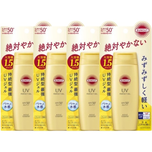 Kose - Suncut UV Perfect Gel Super Water Proof SPF50+ PA++++ - 120g (4szt.) Set