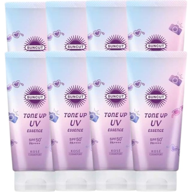 Kose - SunCut - TONE UP UV Essence SPF50+ PA++++ - 80g (8szt.) Set
