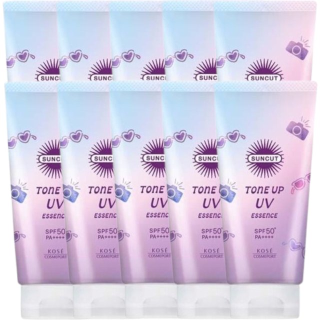 Kose - SunCut - TONE UP UV Essence SPF50+ PA++++ - 80g (10szt.) Set