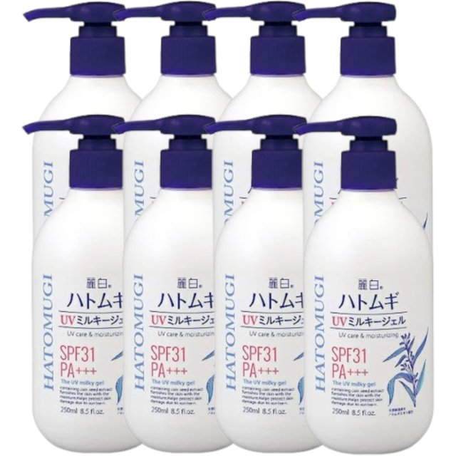 KUMANO COSME - Reihaku Hatomugi UV Milky Gel SPF31 PA+++ - 250g (8szt.) Set