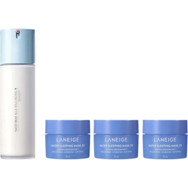 LANEIGE - Water Bank Blue Hyaluronic Emulsion For Combination To Oily Skin - 120ml (1szt.) + Water Sleeping Mask EX - 15ml...