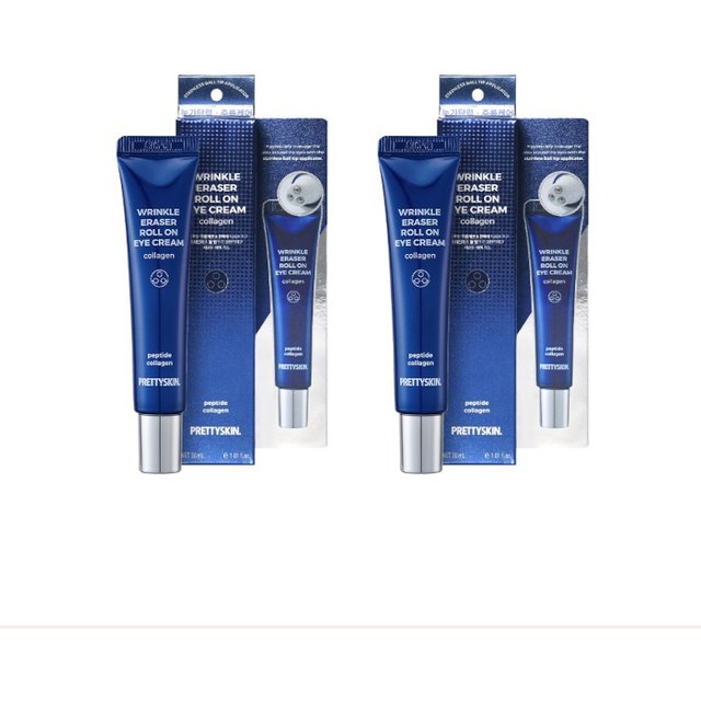 PRETTYSKIN - Wrinkle Eraser Roll On Eye Cream - Collagen - 30ml (2szt.) Set