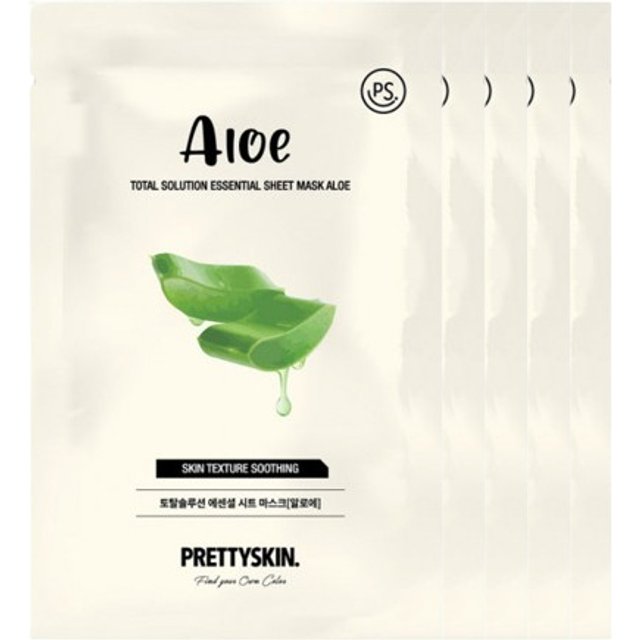 PRETTYSKIN - Total Solution Essential Sheet Mask - 1szt. - Aloe (5szt.) Set