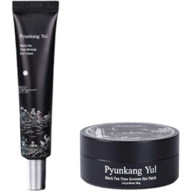 Pyunkang Yul Black Tea Time Reverse Eye Cream (1szt.) + Black Tea Time Reverse Eye Patch - 60szt. (1szt.) Set