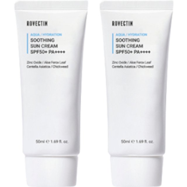 ROVECTIN - Aqua Soothing Sun Cream SPF50+ PA++++ (New Version of Skin Essentials Aqua Soothing UV Protector) - 50ml (2szt.) Set