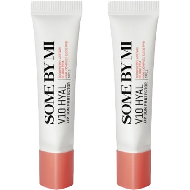 SOME BY MI - V10 Hyal Lip Sun Protector SPF15 - 7ml - Rosy (2szt.) Set