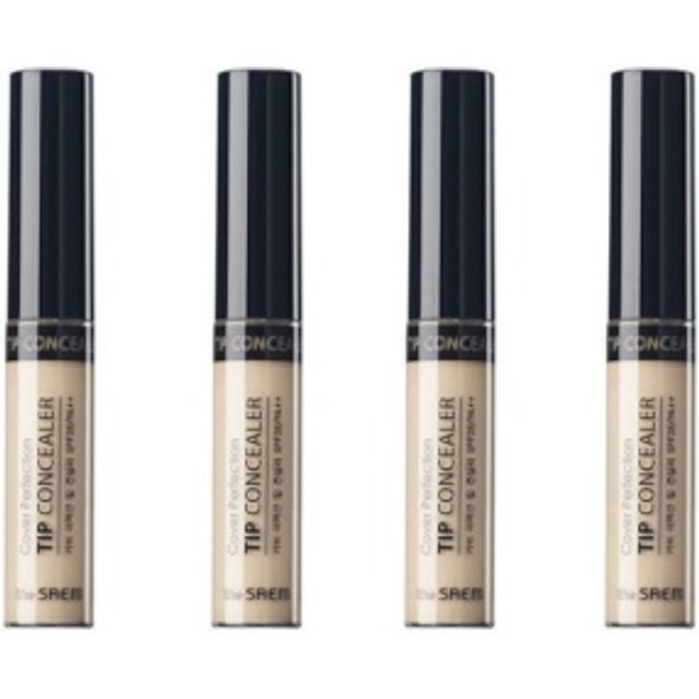 The Saem Cover Perfection Tip Concealer - 01 Clear Beige (4szt.) Set
