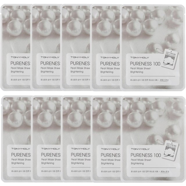 TONYMOLY - Pureness 100 Mask Sheet - Pearl (10szt.) Set