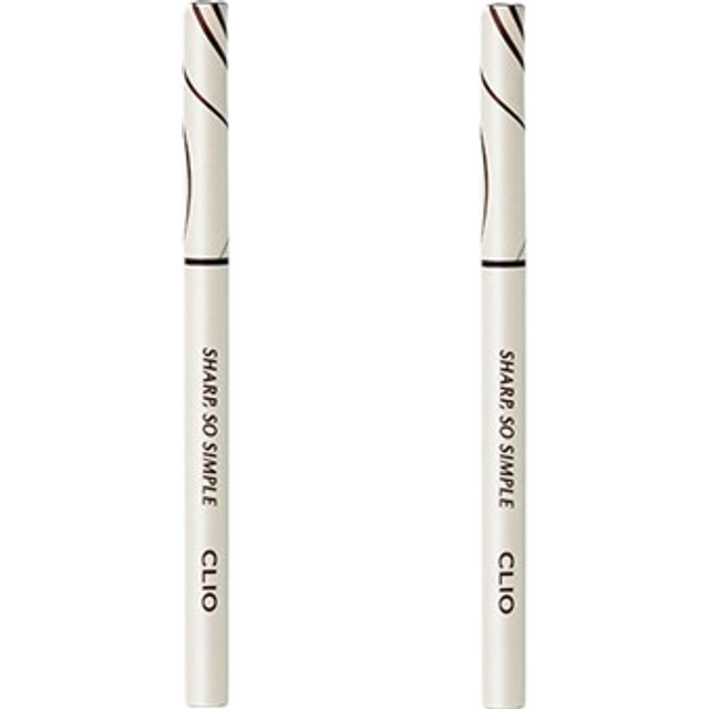 CLIO - Sharp So Simple Waterproof Pencil Liner - 0.14g - 02 Brown (2szt.) Set