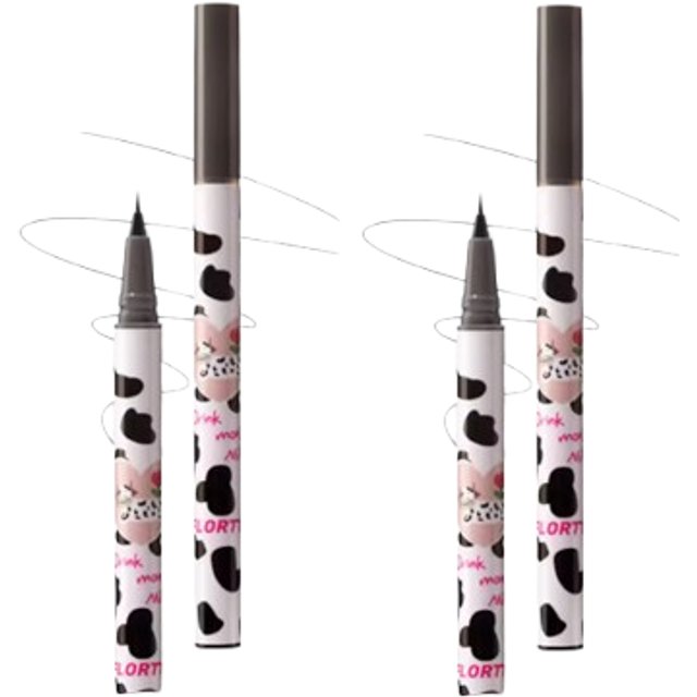 Flortte - Wow So Light Eyeline Silkwormpen - 0.55ml - 01 Grey (2szt.) Set
