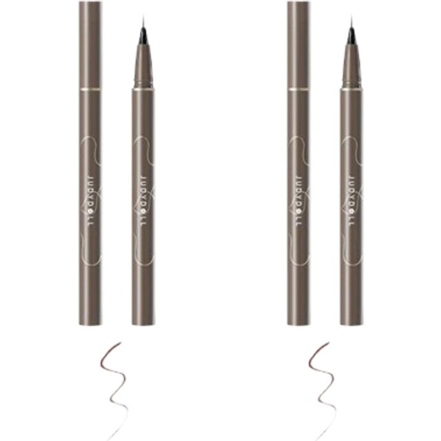 Judydoll - Slim Liquid Eyeliner - 0.5ml - 02 Deep Brown (2szt.) Set