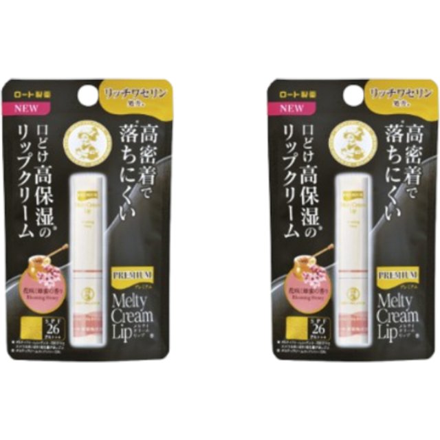 Rohto Mentholatum - Premium Melty Cream Lip Balm SPF 26 PA+++ - 2.4g - Blooming Honey (2szt.) Set