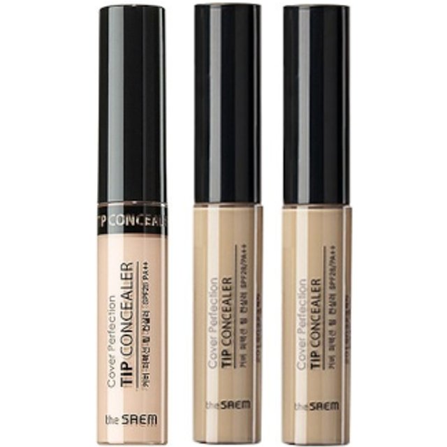 The Saem - Cover Perfection Tip Concealer - 1.25 Light Beige (1szt.) + Contour Beige (1szt.) + 02 Rich Beige (1szt.)