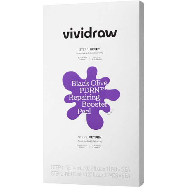 vividraw - Black Olive PDRN Repairing Booster Peel - 5szt.