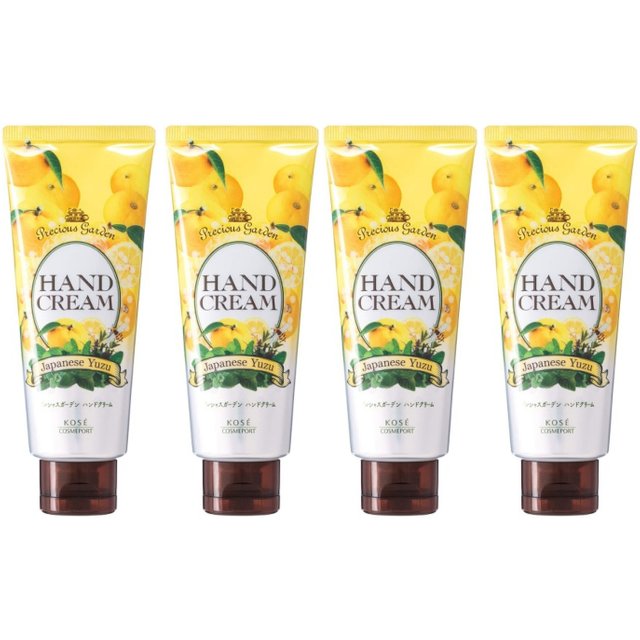 Kose - Precious Garden Hand Cream - Yuzu - 70g (4szt.) Set