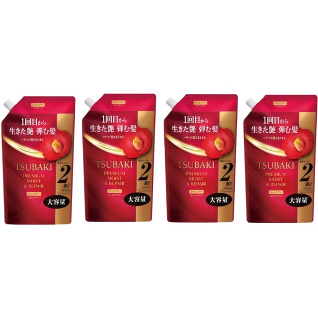 Shiseido - Tsubaki Premium Moist & Repair Shampoo Refill - 600ml (4szt.) Set
