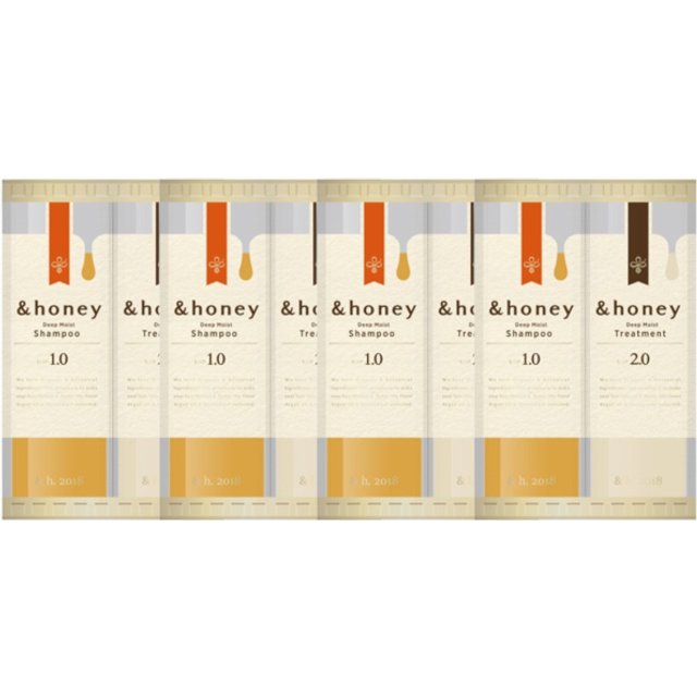 ViCREA - & honey Deep Moist Shampoo & Treatment Trial Set - 10ml+10ml - (4szt.) Set