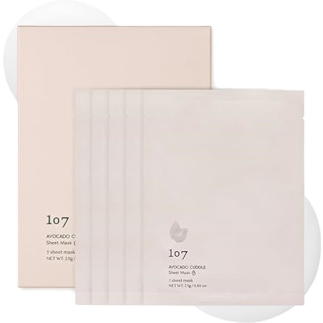 107 Beauty - Avocado Cuddle Sheet Mask - 5pcs