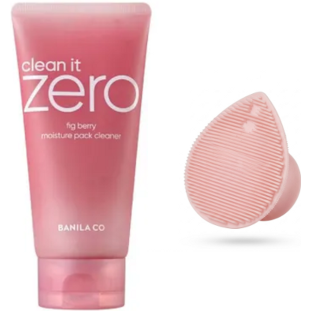 BANILA CO - Clean It Zero Fig Berry Moisture Pack Cleanser + Cleansing Brush - 1set(2items)