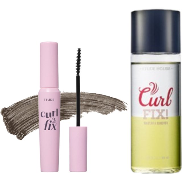 ETUDE - Curl Fix Mascara - 8g - 03 Gray Brown + Remover Set