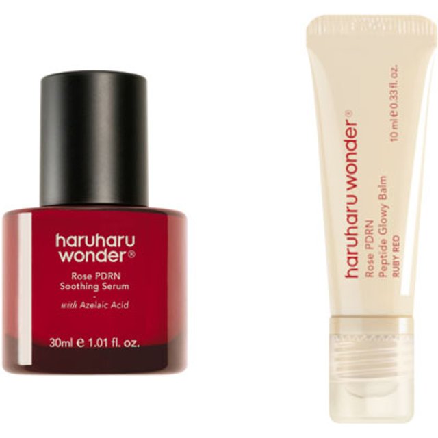 haruharu wonder - Rose PDRN Soothing Serum with Ruby Red Glowy Balm Set