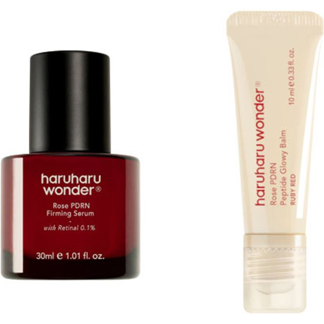haruharu wonder - Rose PDRN Firming Serum with Ruby Red Glowy Balm Set