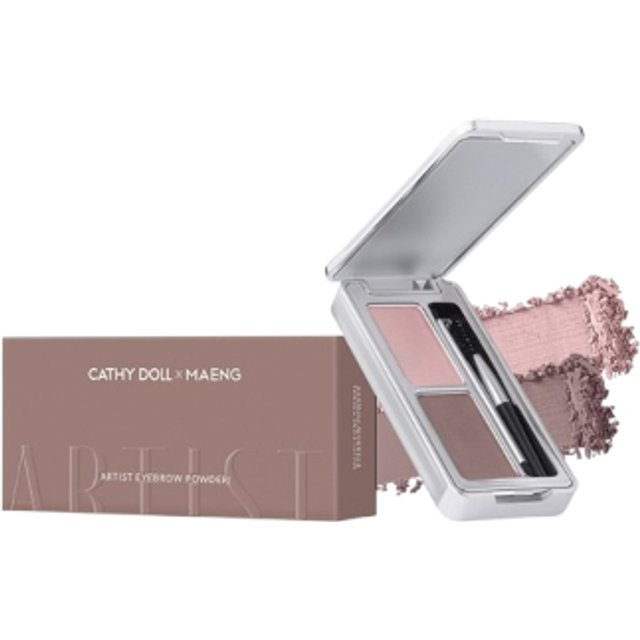 Cathy Doll - Cathy Doll x Maeng Artist Eyebrow Powder - 1.8g+1.8g - 03 Ruby Brown