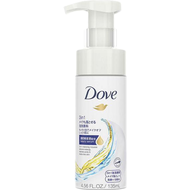 Dove Japan - 3-in-1 Foaming Face Wash that Removes Makeup - 135g