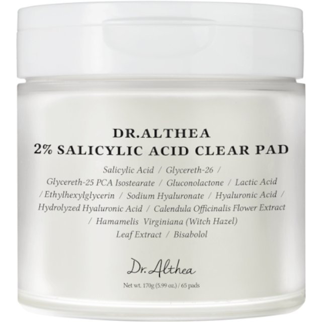 Dr. Althea - 2% Salicylic Acid Clear Pad - 170g/ 65pads