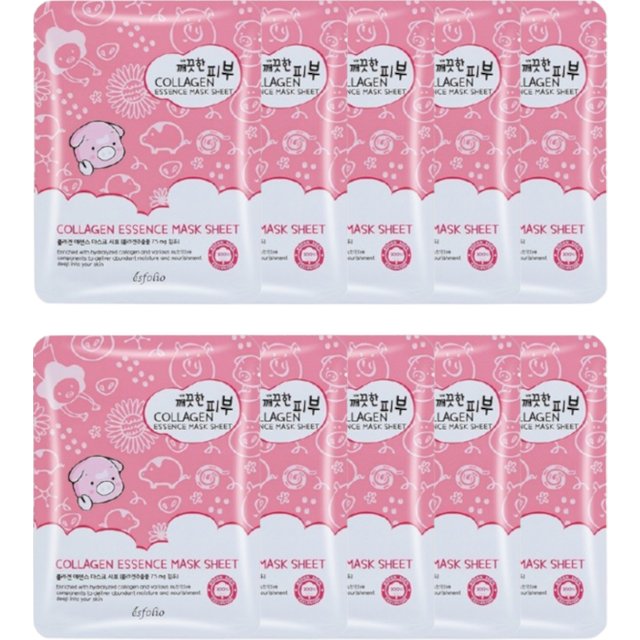 esfolio - Pure Skin Essence Mask Sheet - 25ml*1pc - Collagen (10ea) Set