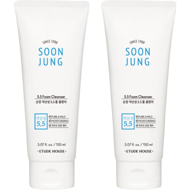 ETUDE - Soon Jung 5.5 Foam Cleanser - 150ML - White (2ea) Set
