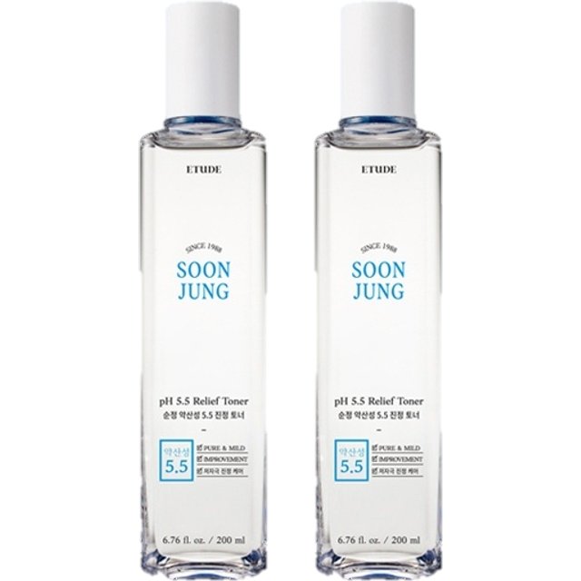 ETUDE - Soon Jung PH 5.5 Relief Toner - 200ml (2ea) Set