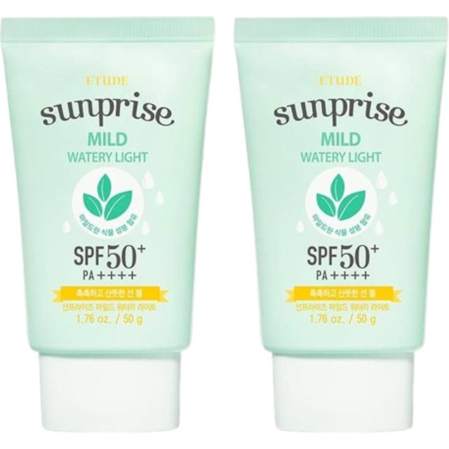 ETUDE - Sunprise Mild Watery Light Sunscreen SPF 50+ PA++++ - 50g (2ea) Set