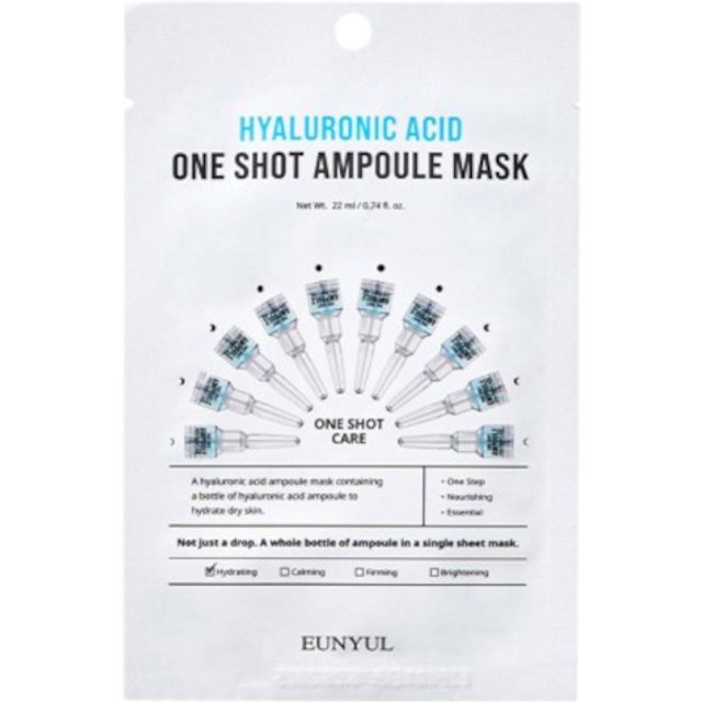 EUNYUL - One Shot Ampoule Mask - Hyaluronic Acid - 1pc