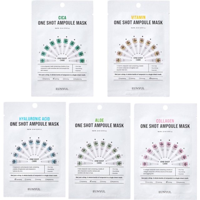 EUNYUL - One Shot Ampoule Mask 5pcs Set