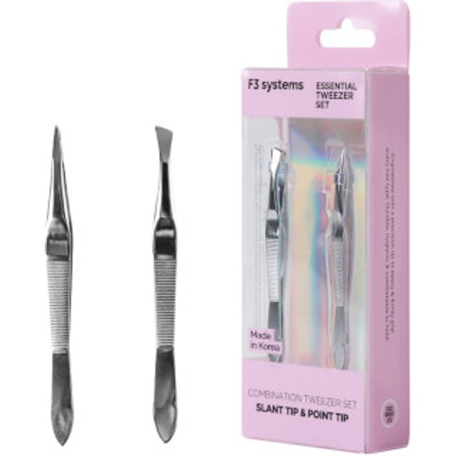 F3 SYSTEMS - Essential Tweezer Set - Slant & Point - 1set