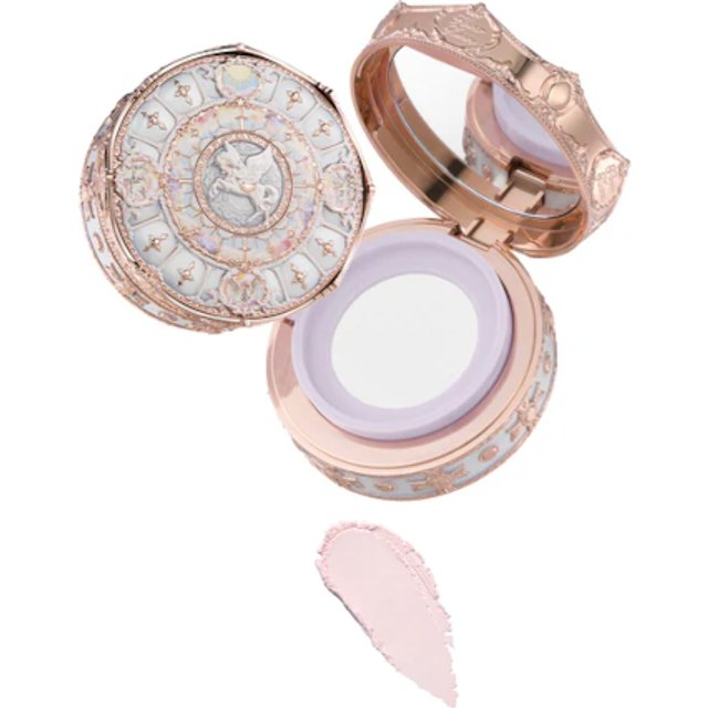 FlowerKnows - Knight Unicorn Cloud Loose Setting Powder-01 Cloud White (Case+Refill) - 8g - 02 Milky Pink