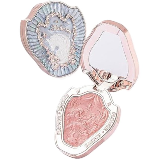 FlowerKnows - Unicorn Embossed Powder Blush - 5g - 05 Unripe Peach