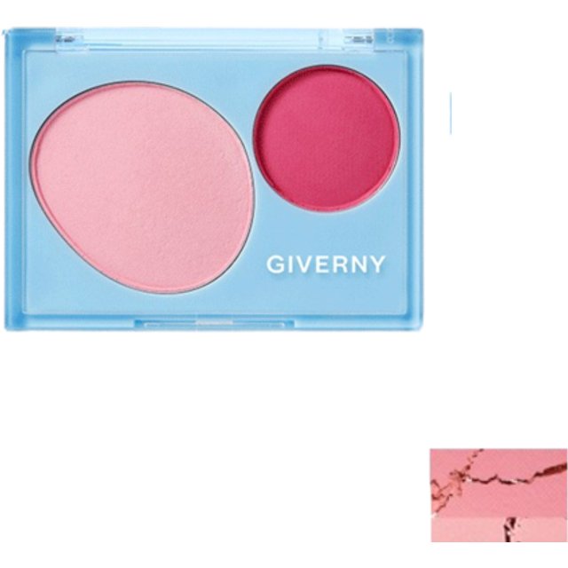 GIVERNY - Fluffy Dual Blusher - 7.4g - 03 Cloud Pink