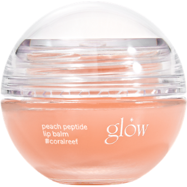 glow - peach peptide lip balm - 8g - #coralreef