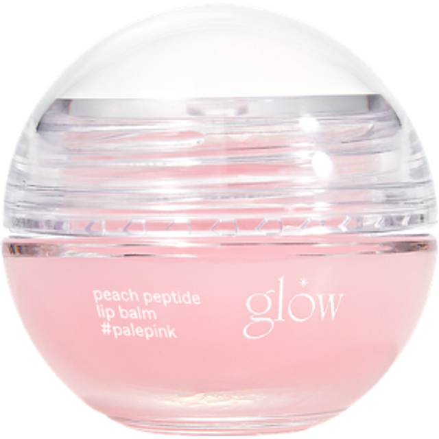 glow - peach peptide lip balm - 8g - #palepink