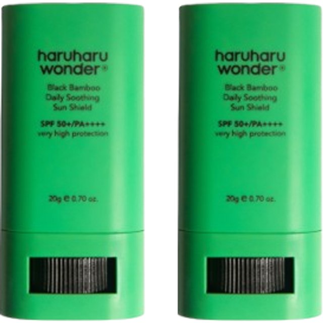 haruharu wonder - Black Bamboo Daily Soothing Sun Shield SPF50+ PA++++ - 20g (2ea) Set