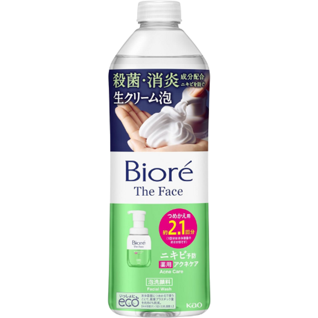 Kao - Biore The Face Foam Cleanser Acne Care Refill - 340ml