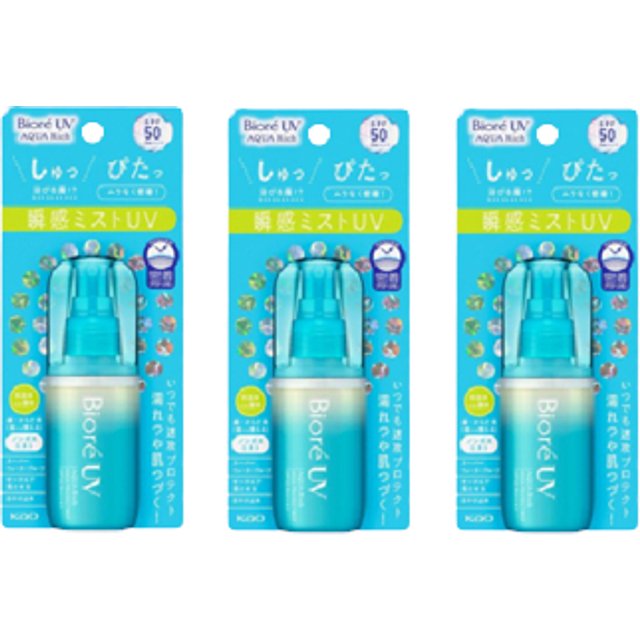 Kao - Biore UV Aqua Rich Aqua Protect Mist SPF50 PA++++ - 60ml (3ea) Set