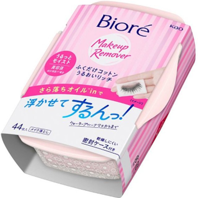 Kao - Biore Wipe Cotton Moisture Rich - 44 sheets